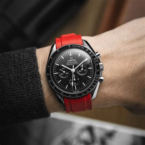 bracelet caoutchouc montre omega speedmaster|am Omega Speedmaster moon watch.